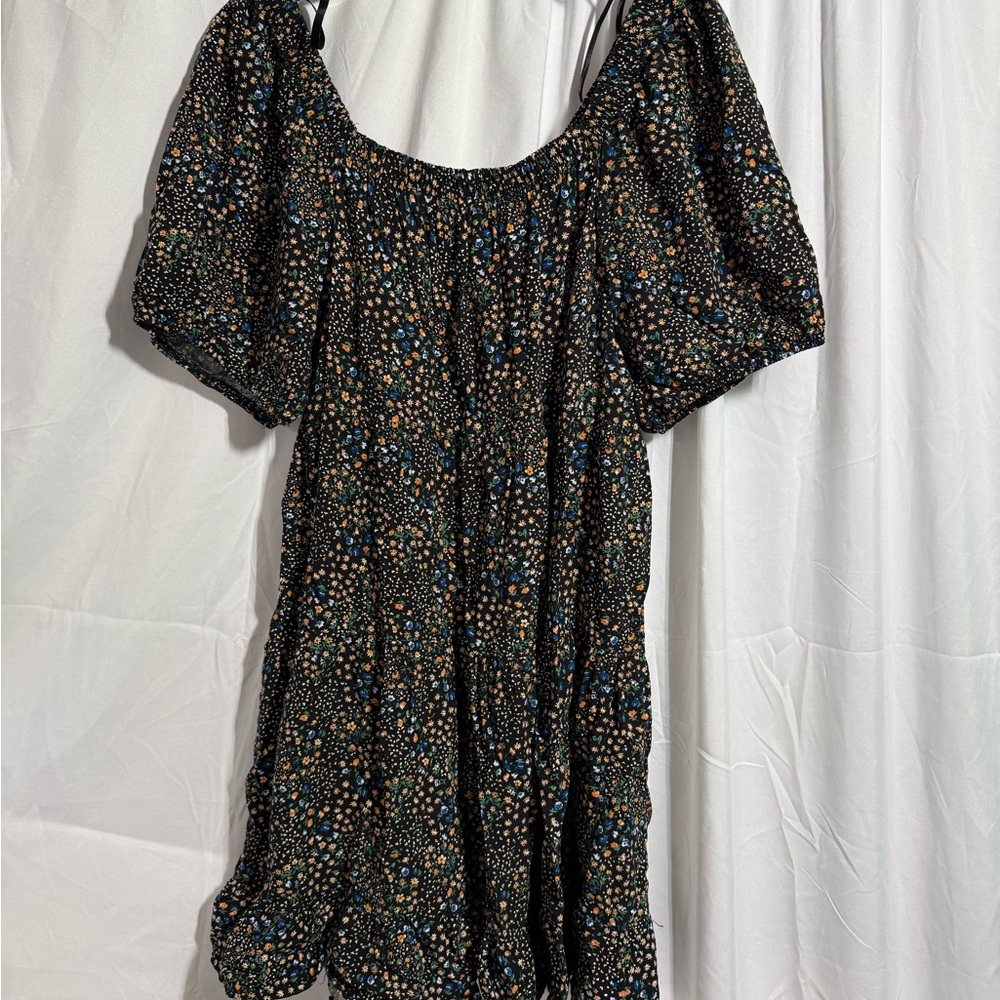 Wild Fable Black Floral Dress Sz says 2XL fits like a Lg/Xl (4Ax)